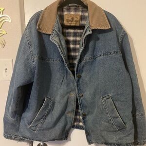Braetan Denim Jacket with Tan Collar